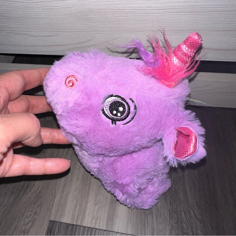 Zookiez Slappy Purple Unicorn Rainbow Plush Slap Bracelet Stuffed Animal HTF